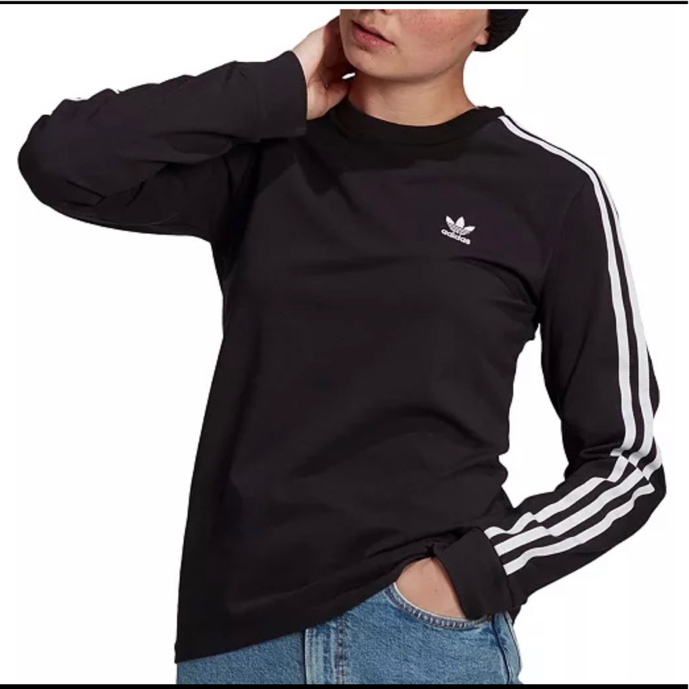 Adidas long sleeve tee with the 3 lines
